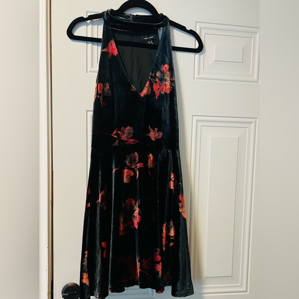 New Look Velvet Halter Dress